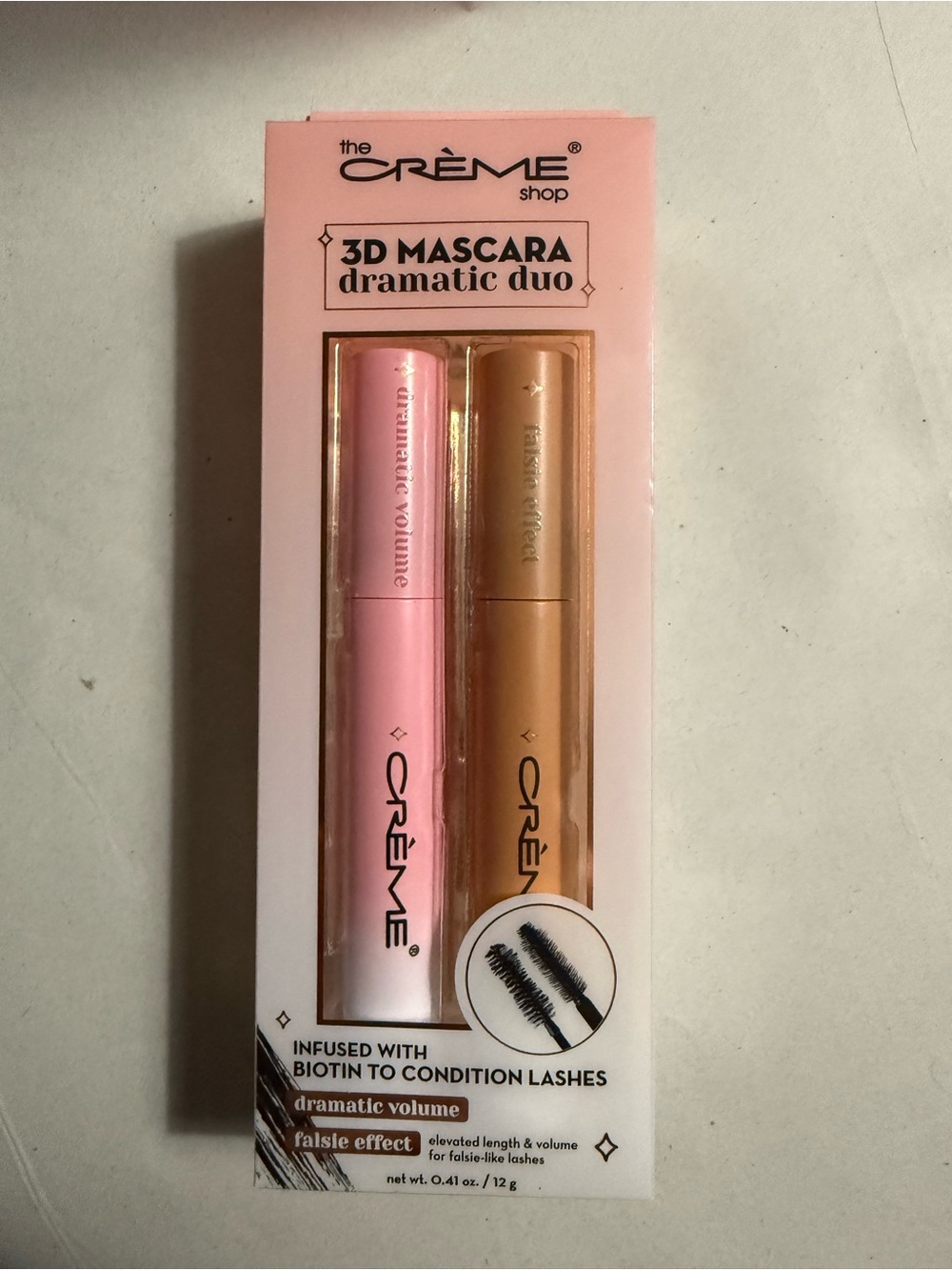 The Crème Shop 3D Mascara Dramatic Duo in Black NIB